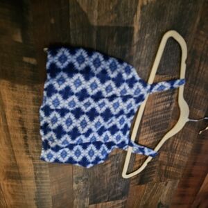 Blue and White Kids Patterned Top